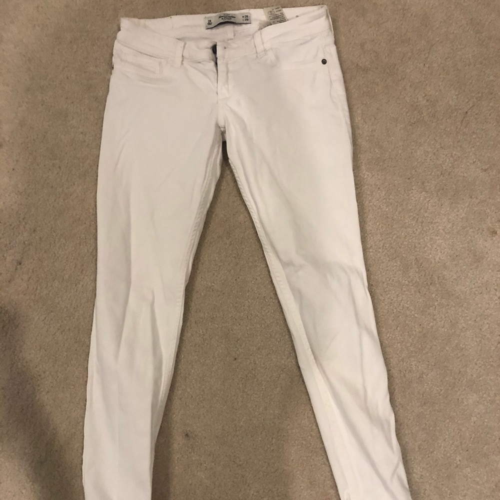 abercrombie white jeggings